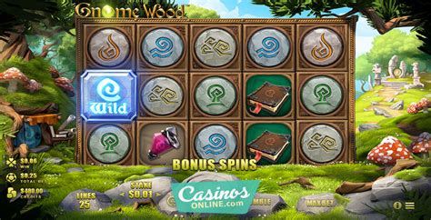 Play Gnome Wood slot with a marvellous casino bonus .